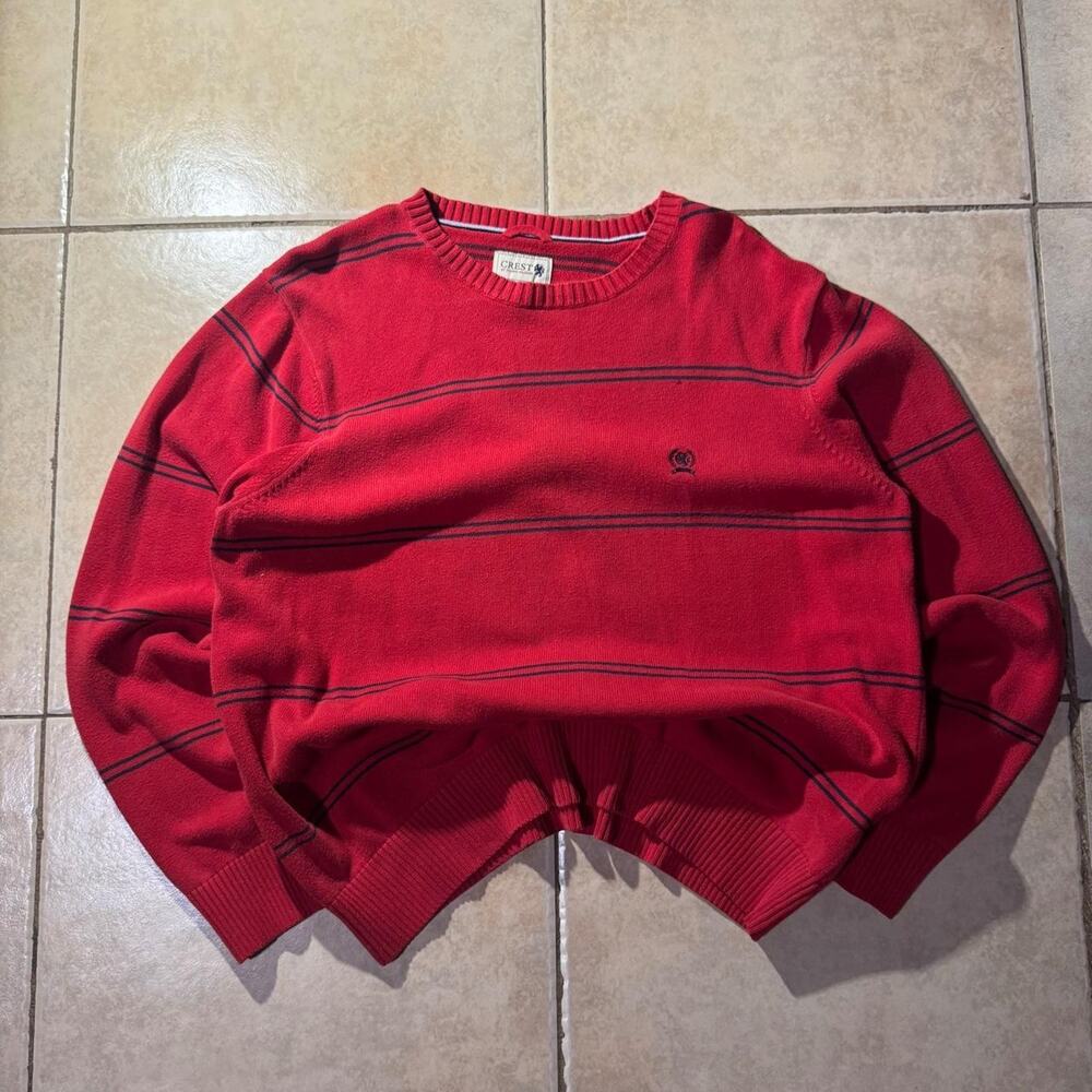 Vintage 90s crest red tommy hilfiger Sweater Size L in Mens